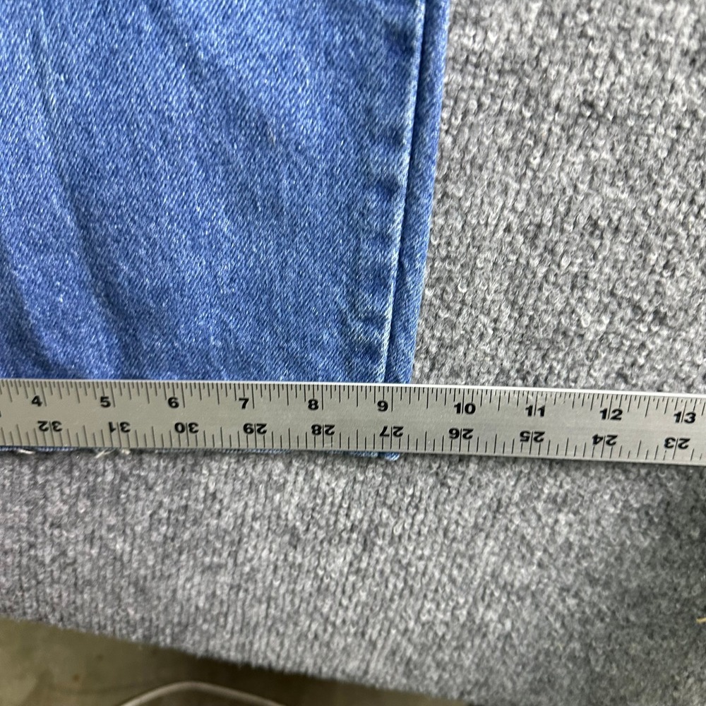 Nautica Carpenter Jeans Mens Size 34 Blue Relaxed Straight Leg Logo Tape Utility - Picture 3 of 9